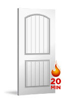 Custom paneled wood door trim in Phoenix home