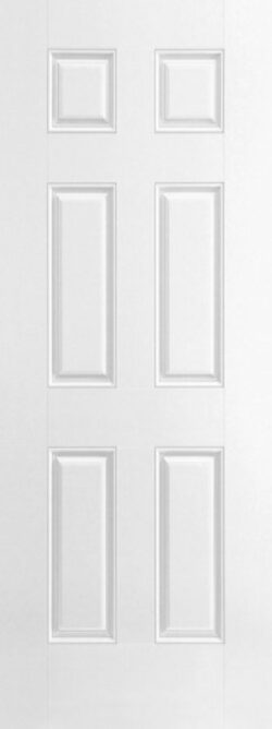 6 Panel Smooth Fiberglass Entry Door