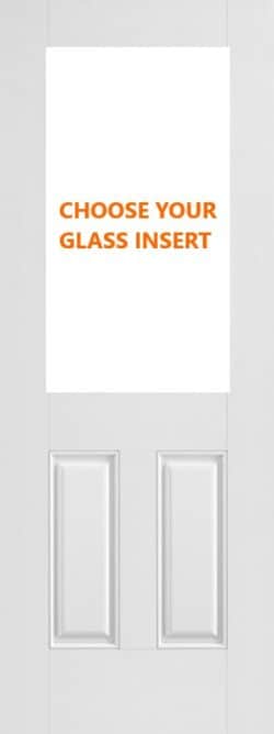 Half Lite 2 Panel Smooth Fiberglass Entry Door